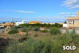 Building plot with construction project and partial sea views