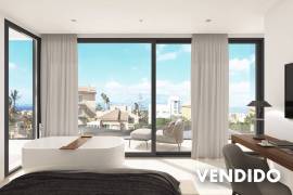 Solar edificable con proyecto de obra y vistas parciales al mar